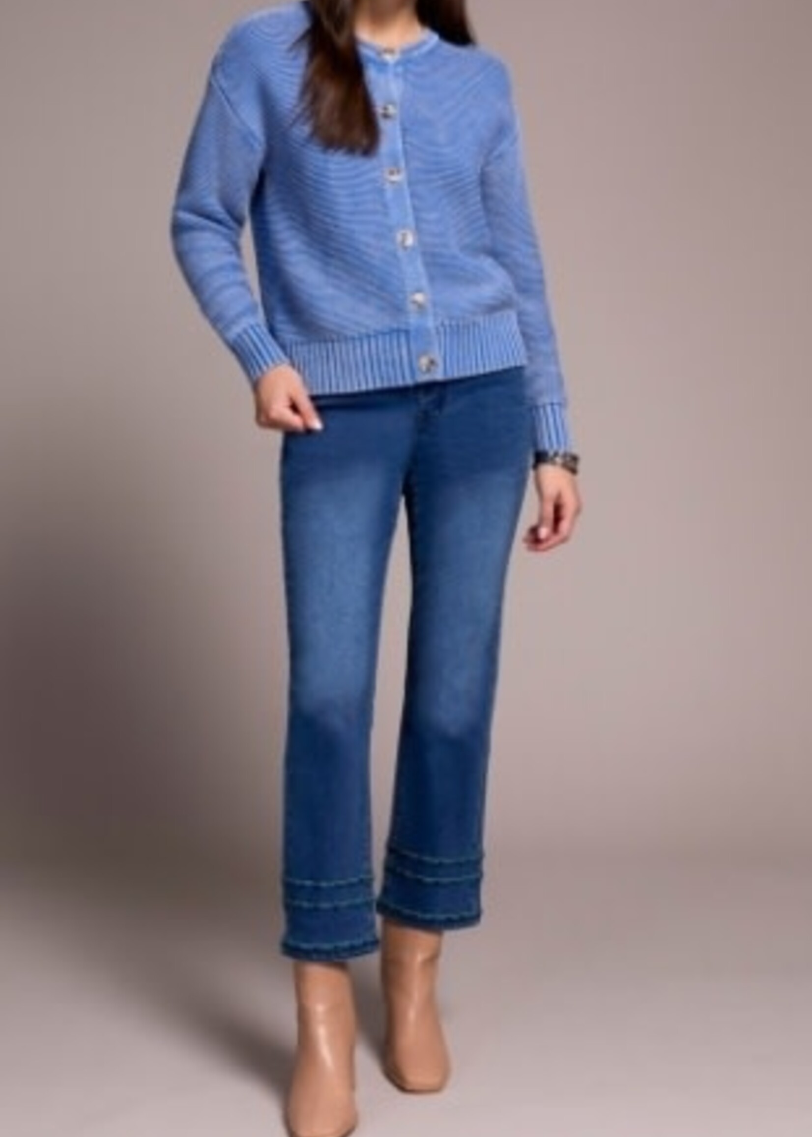 Tribal Button Up Crew Neck Cardi