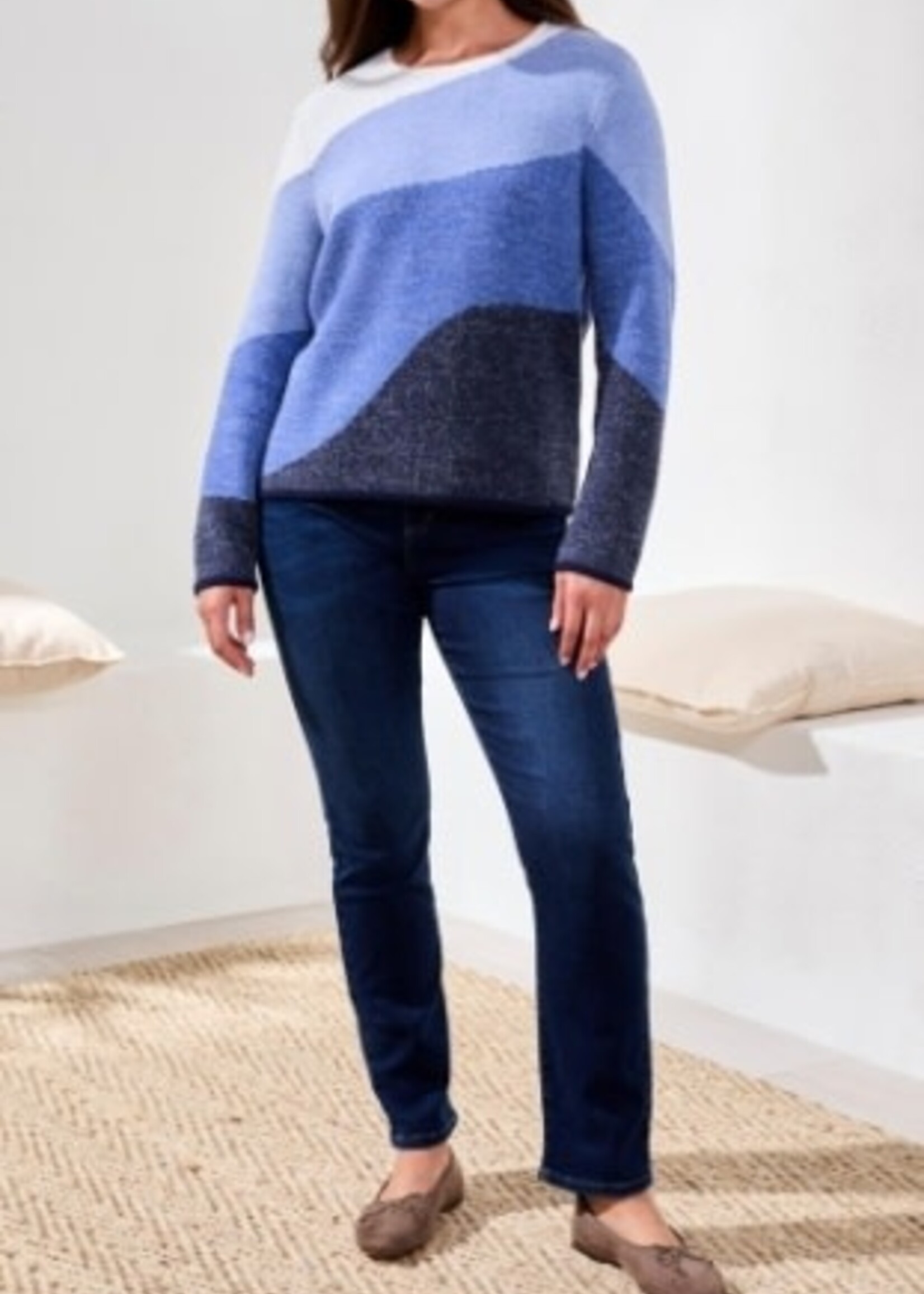 Tribal Crew Neck Jacquard Sweater