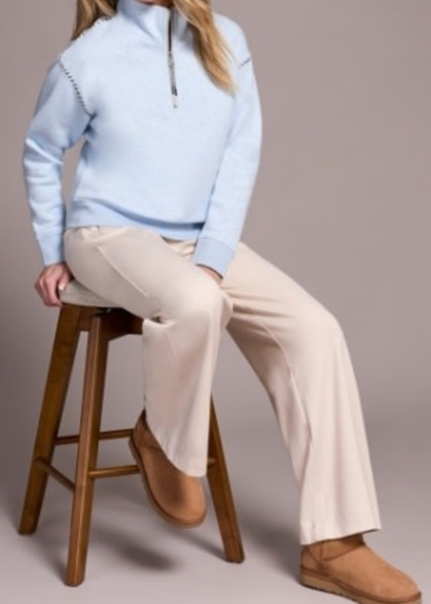 Tribal Half Zip Funnel Neck Sweater