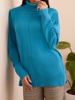 Tribal Textured Turtle Neck Sweater