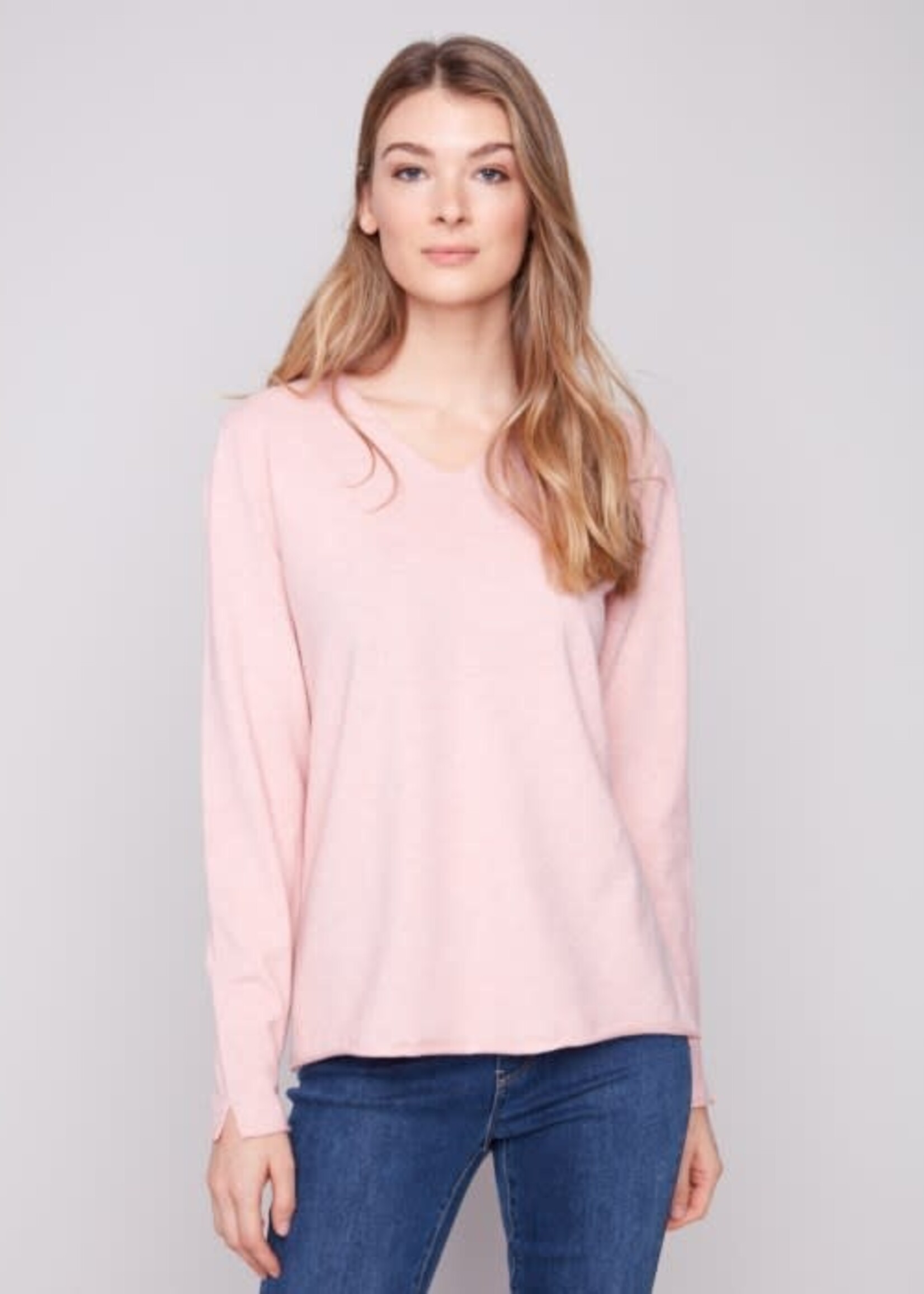 Charlie B Basic Soft V-neck Sweater