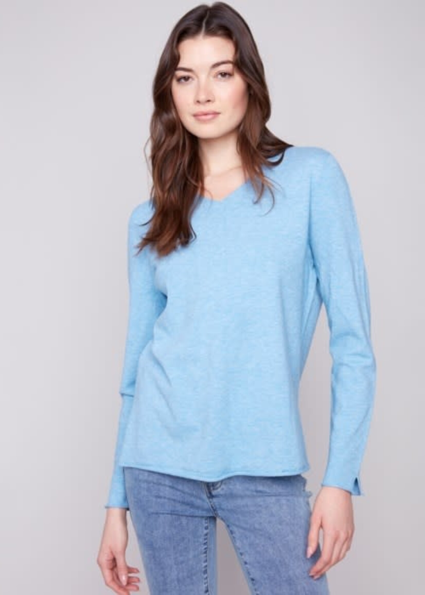 Charlie B Basic Soft V-neck Sweater