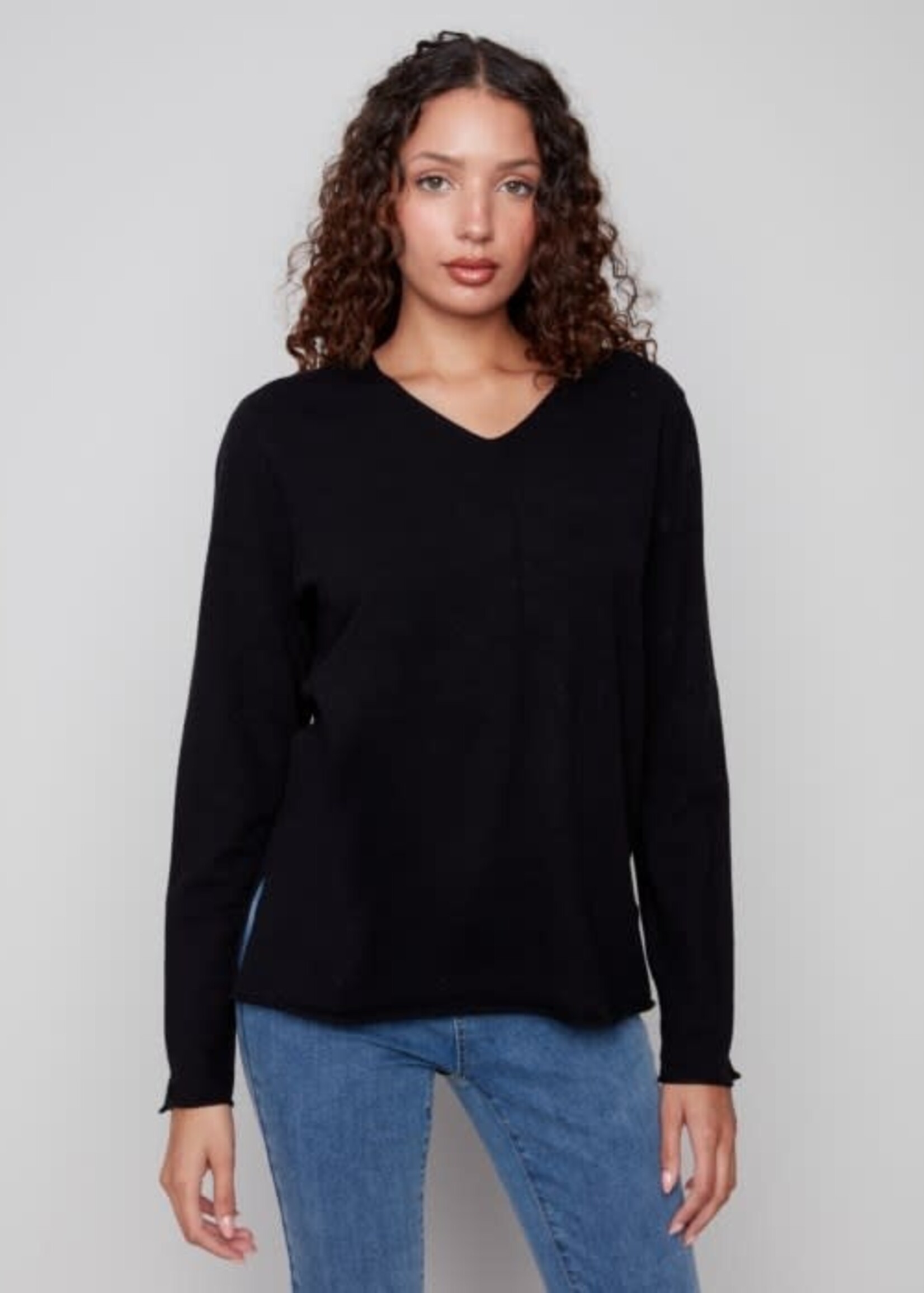 Charlie B Basic Soft V-neck Sweater