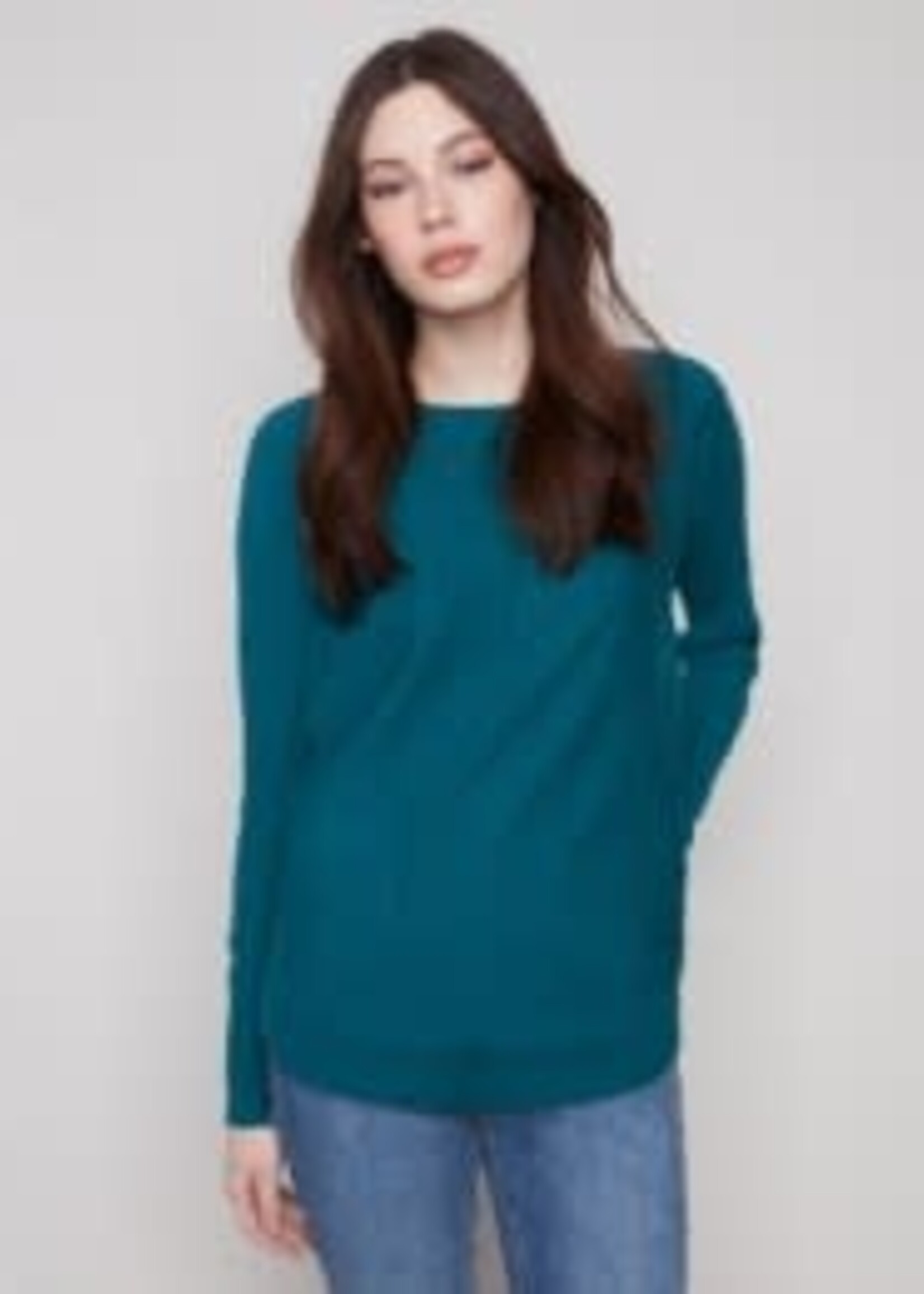 Charlie B Cuff Lace-Up Detail Sweater