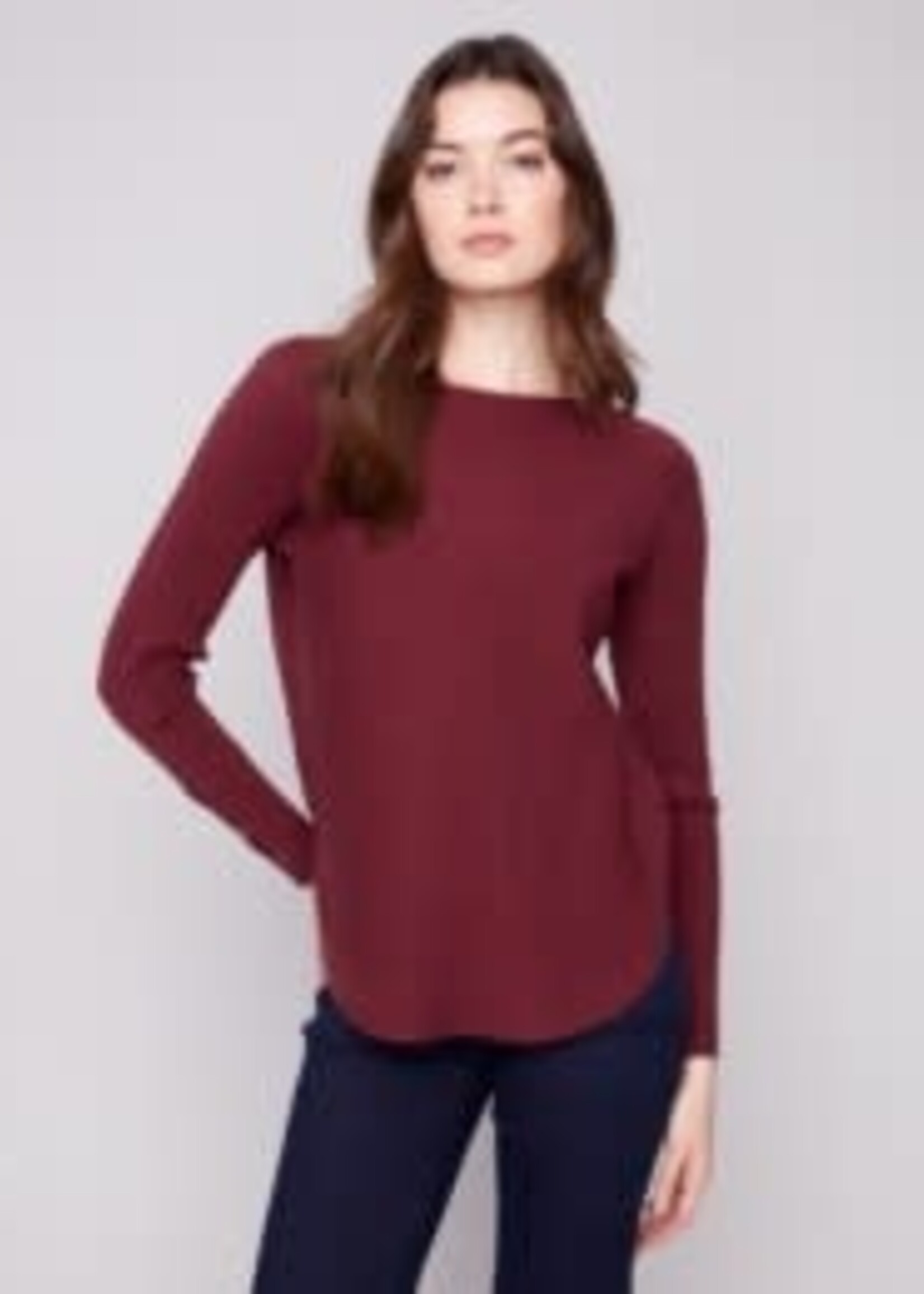 Charlie B Cuff Lace-Up Detail Sweater