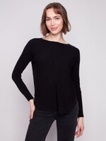 Charlie B Knit Sweater W/ Back Lace-Up