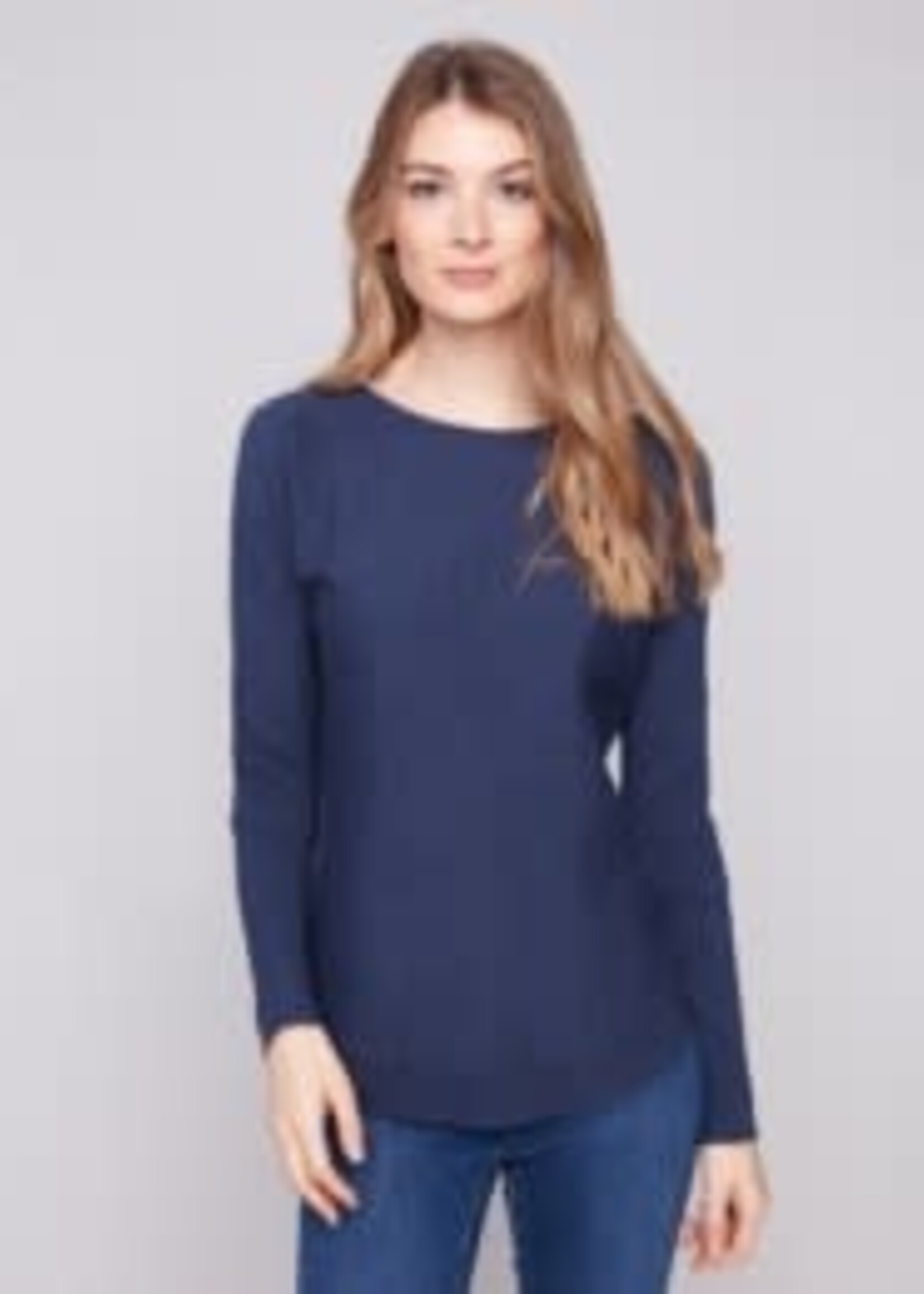 Charlie B Knit Sweater W/ Back Lace-Up