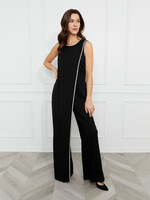 Frank Lyman Elegant Sleeveless Jewel Trim Jumpsuit