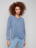 Charlie B V-Neck Raglan Sleeves Top