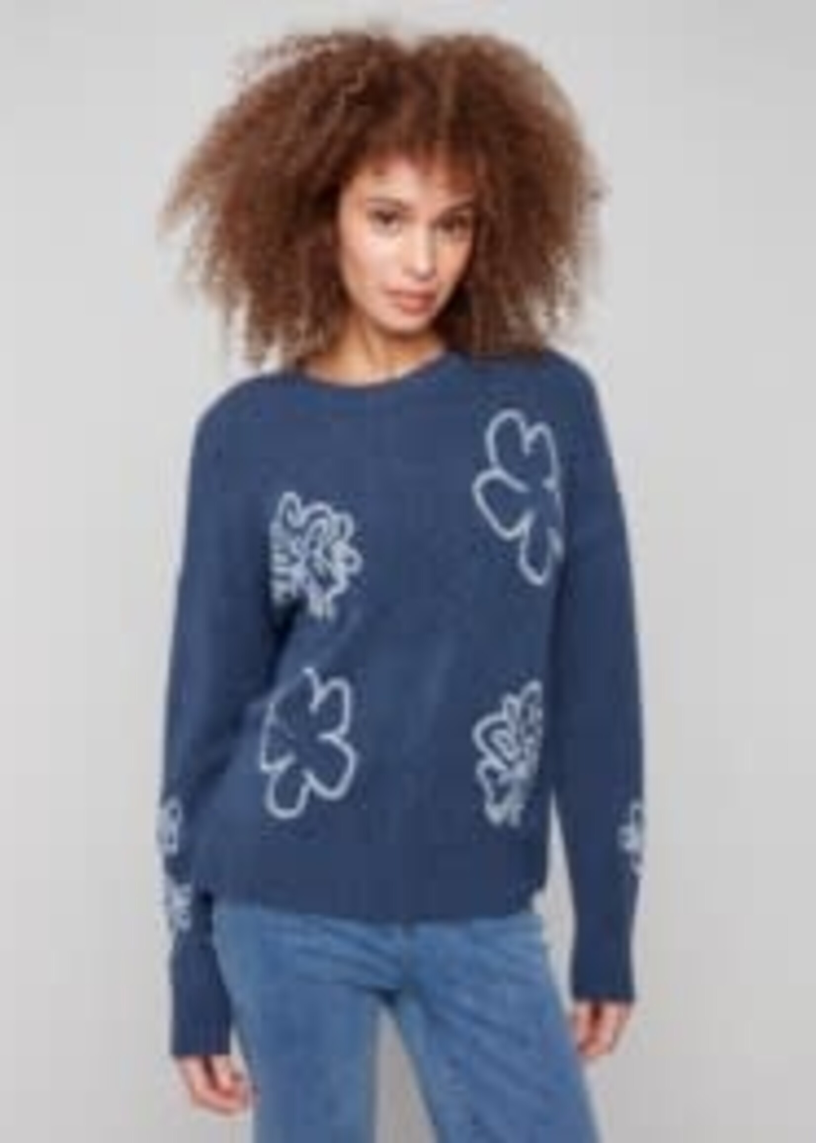 Charlie B Floral Embroidered Sweater