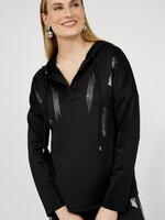 Frank Lyman Elevated Hoodie w/ Jewel Embellishment