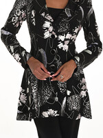 Frank Lyman Metallic Print Peplum Jkt