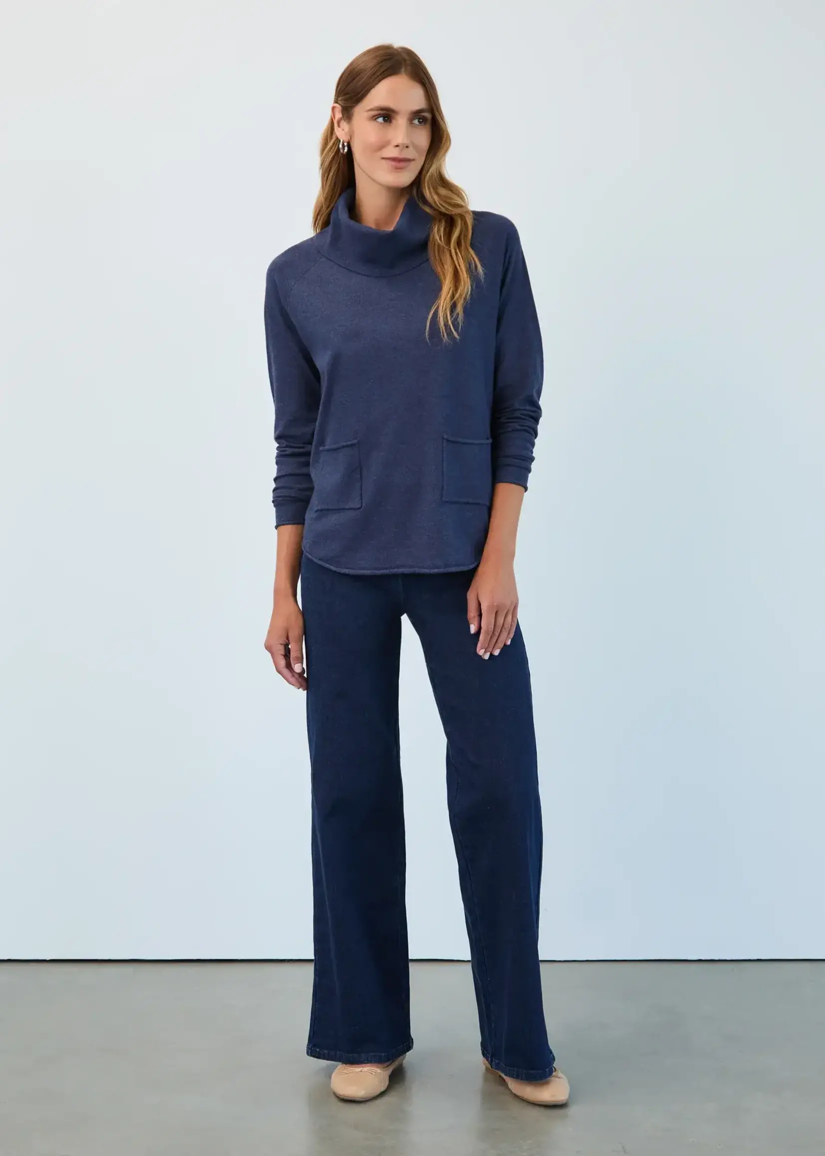 FDJ Cowl Neck Knit Sweater