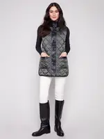 Charlie B Iridescent Reversible Quilted Vest