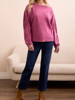 Tribal Applique Detail Sleeve Crew Neck