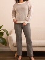 Tribal Ribbed Sweater w/ Side Hem Split