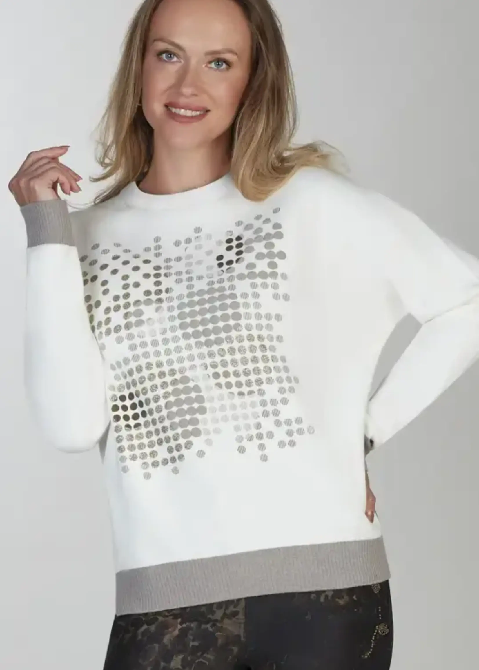 Frank Lyman Crew Neck Print Long Sleeve