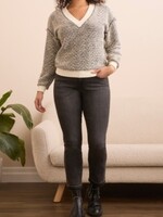 Tribal Ribbed V-Neck Sweater