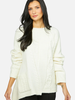 Habitat Cozy Angled Hem Cable Knit Sweater