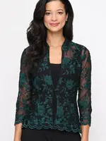 Alex evening Twin Set Embroidered Lace Jacket