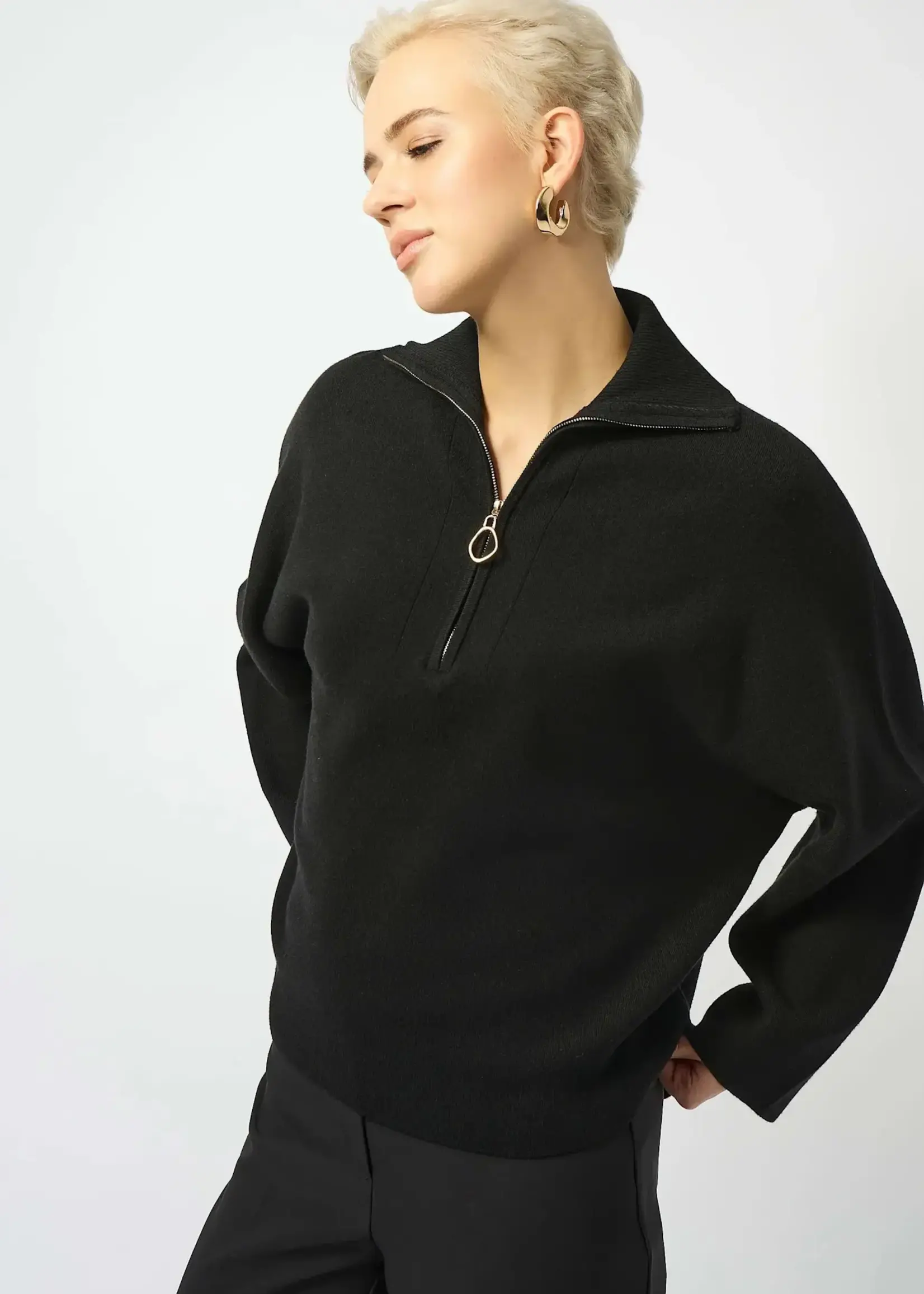 Joseph Ribkoff Collared Zip Relax Fit Top