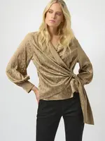 Joseph Ribkoff Silk Like Leopard Wrap Top
