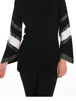 Frank Lyman Embellished Neck And Flare Bell Sleeve Sweater