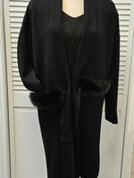 mitchies Cashmere Knit Carid w/ Fox Fur
