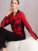 Alison Sheri Star Printed Sponge button Jacket