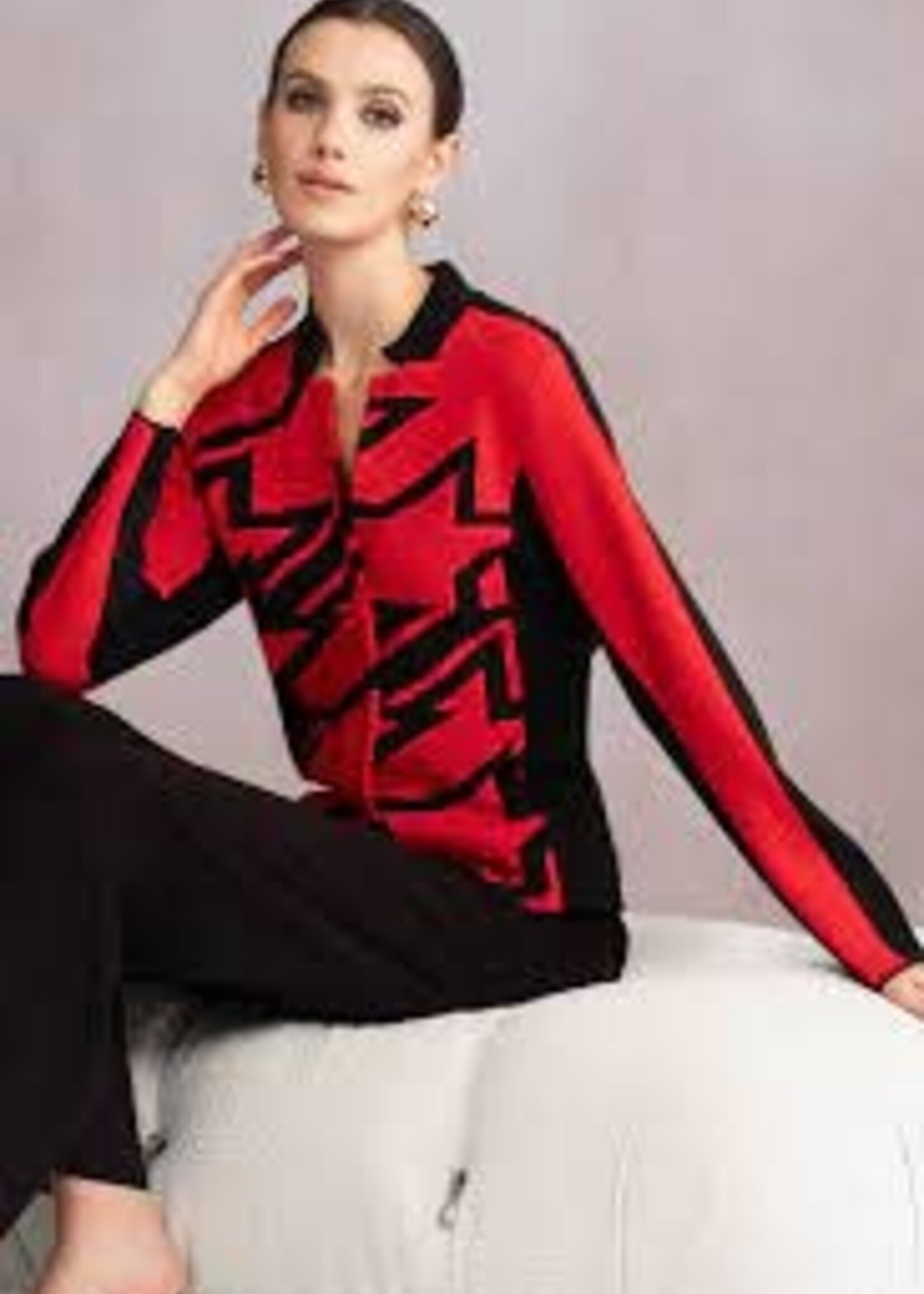 Alison Sheri Star Printed Sponge button Jacket
