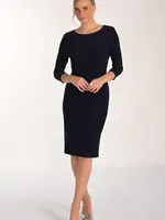 Frank Lyman Draped Rhinestone Back Body Con Dress