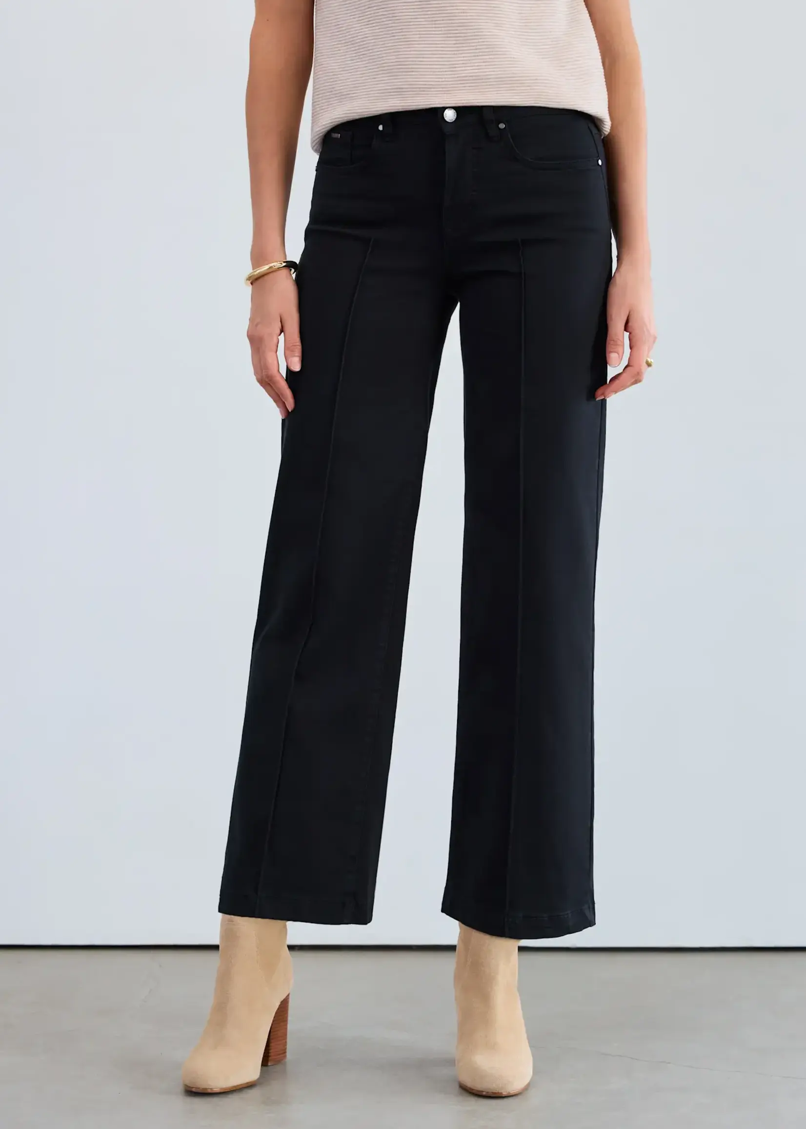 French Dressing Jeans Olivia Twill Wide Leg Jean