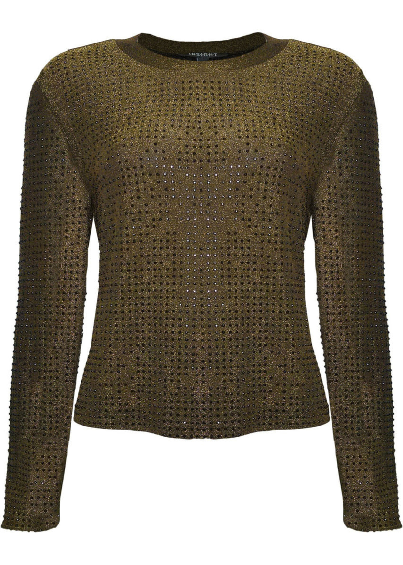 I.N.S.I.G.H.T Metallic Stud Weaved Top
