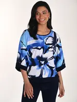 Frank Lyman Floral Print Dolman Sleeve Top