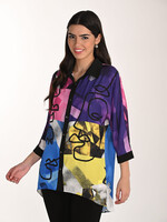 Frank Lyman Abstract Embellished Blouse