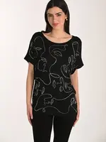 Frank Lyman Embellished Boat Neck T-Shirt