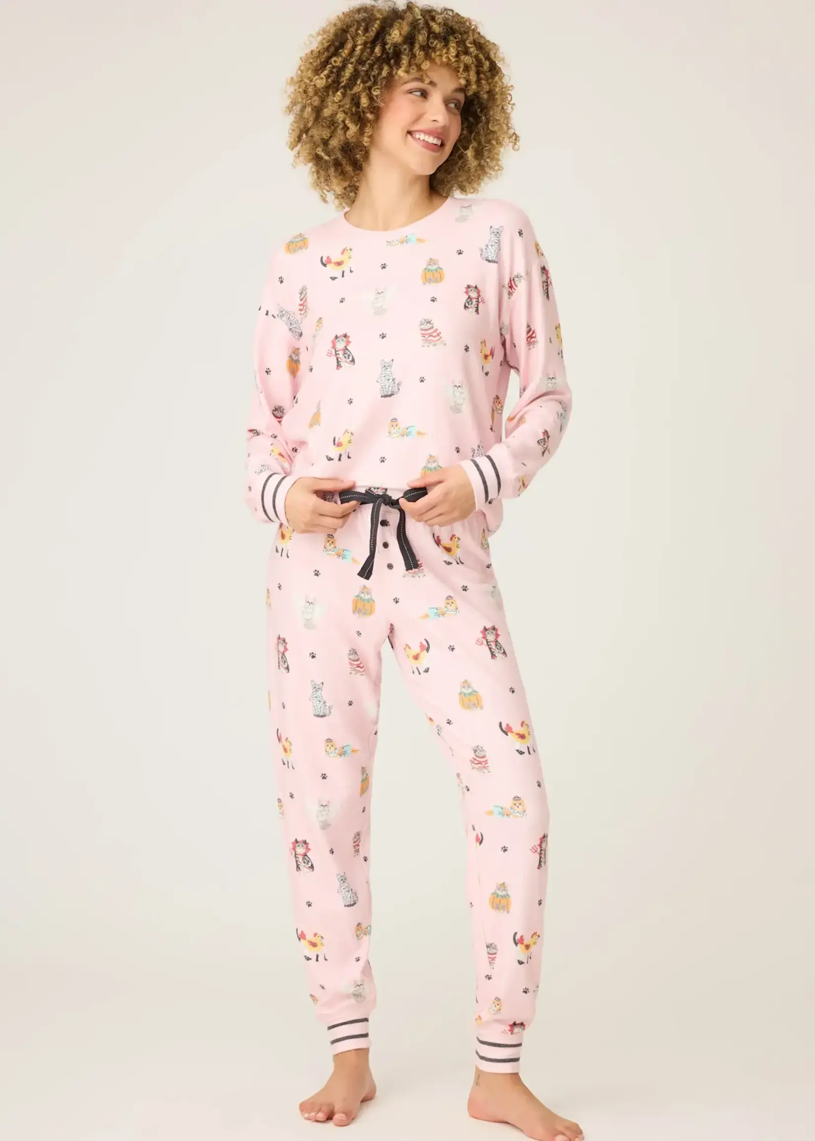 PJ Salvage Feline Spookie Cat 2pc Pj Set