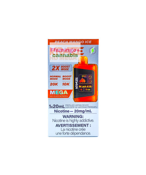 Kraze HD Mega 20k Disposable 20mg AB Peach Mango Ice