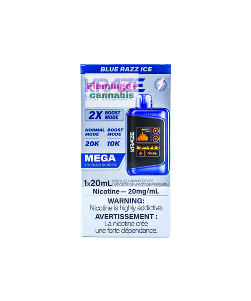 Kraze HD Mega 20k Disposable 20mg Blue Razz Ice