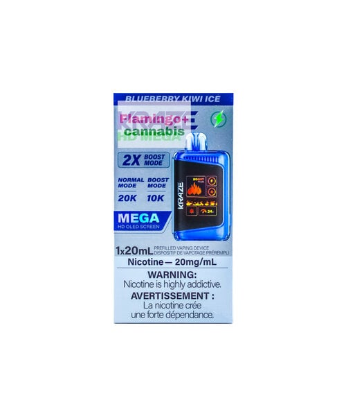 Kraze HD Mega 20k Disposable 20mg Blueberry Kiwi Ice