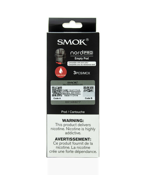 SMOK Nord Pro Empty Replacement Pod 3.3ml (Pack of 3) [CRC]