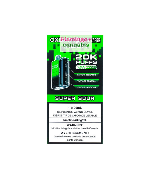 Oxbar M20k Puff Rechargeable Disposable Vape 20mg Super Sour AB