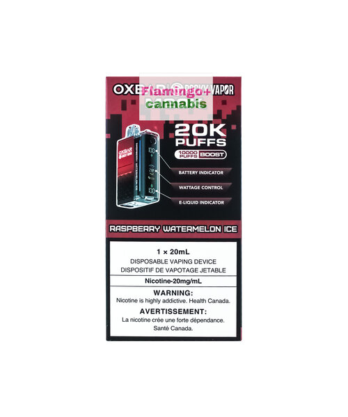 Oxbar M20k Puff Rechargeable Disposable Vape 20mg Raspberry Watermelon Ice AB