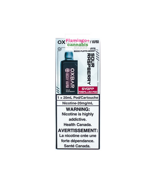 OXBAR SVOPP Pre-Filled Pod 16k Puff 20mL Sour Raspberry 20mg