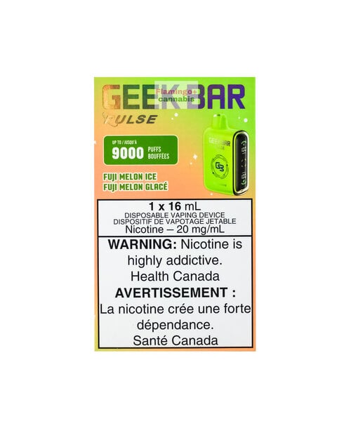Geek Bar Pulse 9000 Puff Rechargeable Disposable 20mg Fuji Melon Ice