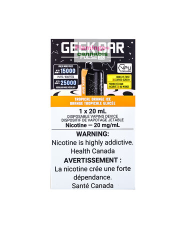 geek bar Geek Bar Pulse X 25k Puff Rechargeable Disposable 20mg Tropical Orange Ice AB geek bar Geek Bar Pulse X 25k Puff Rechargeable Disposable 20mg Tropical Orange Ice AB