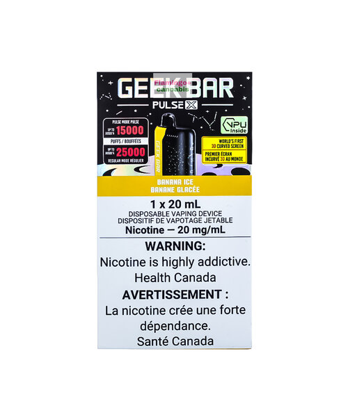 Geek Bar Pulse X 25k Puff Rechargeable Disposable 20mg Banana Ice