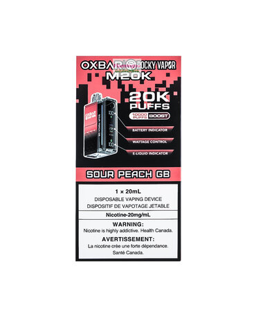 OXBAR Oxbar M20k Puff Rechargeable Disposable Vape 20mg Sour Peach GB AB