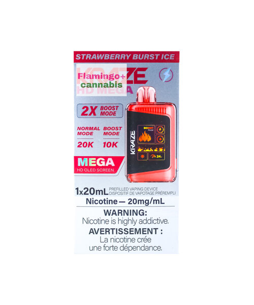Kraze HD Mega 20k Disposable 20mg AB Strawberry Burst Ice