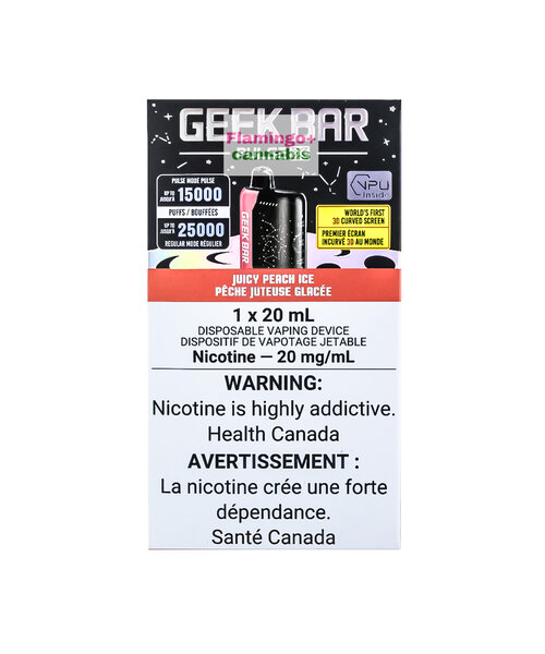 Geek Bar Pulse X 25k Puff Rechargeable Disposable 20mg Juicy Peach Ice